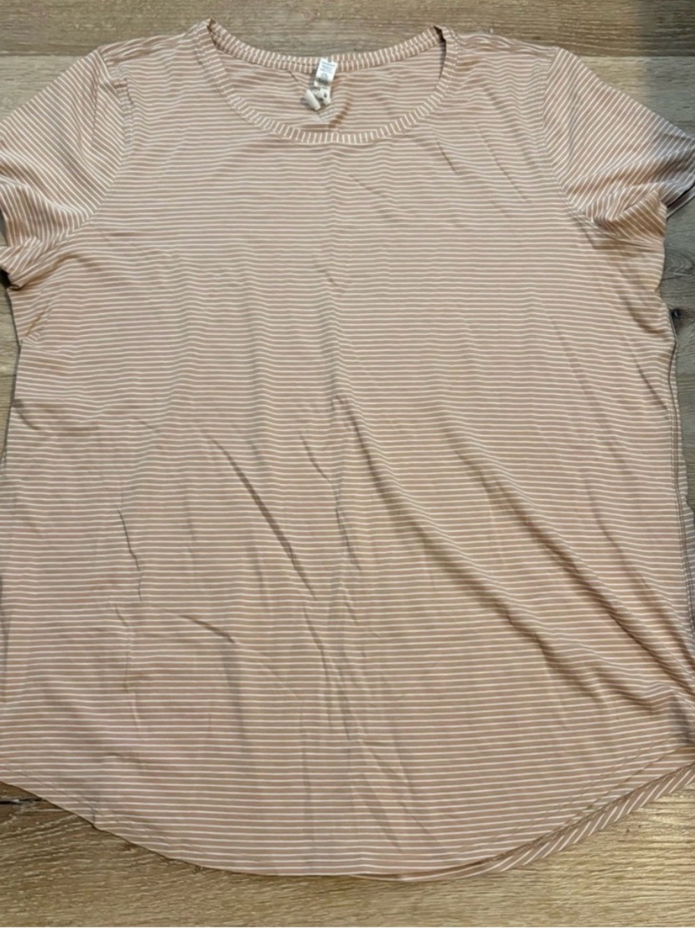 Lululemon Short Sleeve Striped Tee in Blush